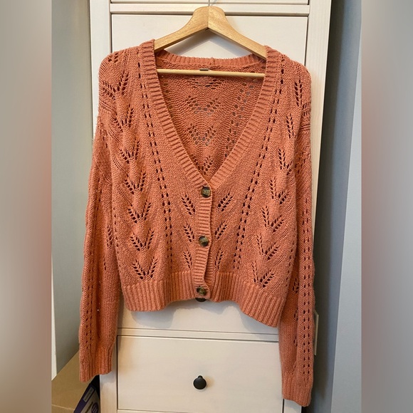 American Eagle Outfitters Sweaters - American Eagle Outfitters Women's Cardigan - Coral